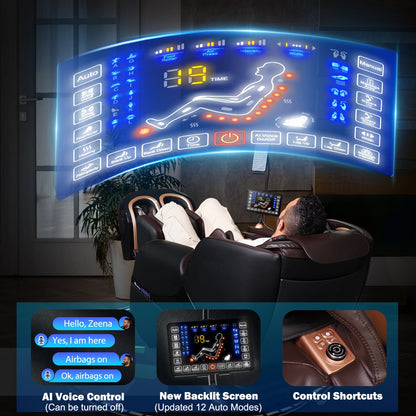 KoziSense A18 Massage Chair (Black/Brown)
