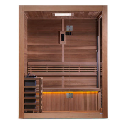 SAUNA EVOLUTION®  Indoor Modern Solid Wood Steam Sauna Glass 15