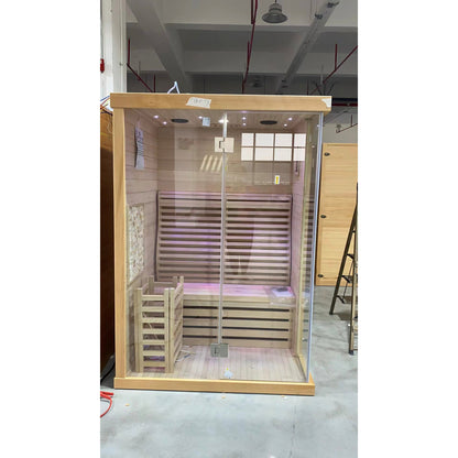 SAUNA EVOLUTION® Commercial Finnish Bath Home Sauna Indoor Steam Room Glass 03