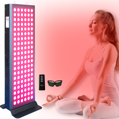 EXESAS 600W Red Light Therapy Panel – 120 Dual-Chip LEDs, 4 Wavelengths