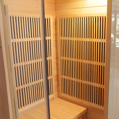SAUNA EVOLUTION®  Indoor Carbon Heaters Glass Door Sauna Room Far Infrared 09