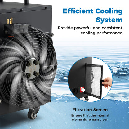 4/5 HP Ice Bath Water Chiller - Black