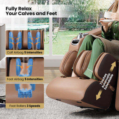 Luxury Life Way Enjoyment Massage Recliner - Brown
