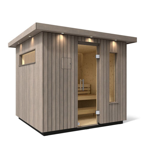 Kohler C2 (Weathered Grey Spruce) Outdoor Sauna Kit Up to 5 Persons