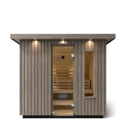 Kohler C2 (Weathered Grey Spruce) Outdoor Sauna Kit Up to 5 Persons