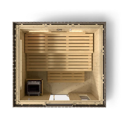 Kohler C2 (Weathered Grey Spruce) Outdoor Sauna Kit Up to 5 Persons