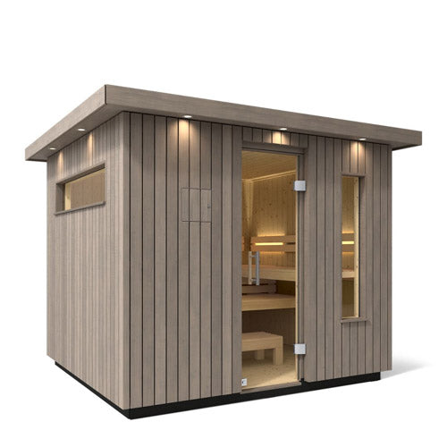 Kohler C2 (Weathered Grey Spruce) Outdoor Sauna Kit Up to 6 Persons