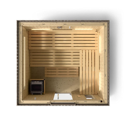 Kohler C2 (Weathered Grey Spruce) Outdoor Sauna Kit Up to 6 Persons