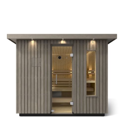 Kohler C2 (Weathered Grey Spruce) Outdoor Sauna Kit Up to 6 Persons