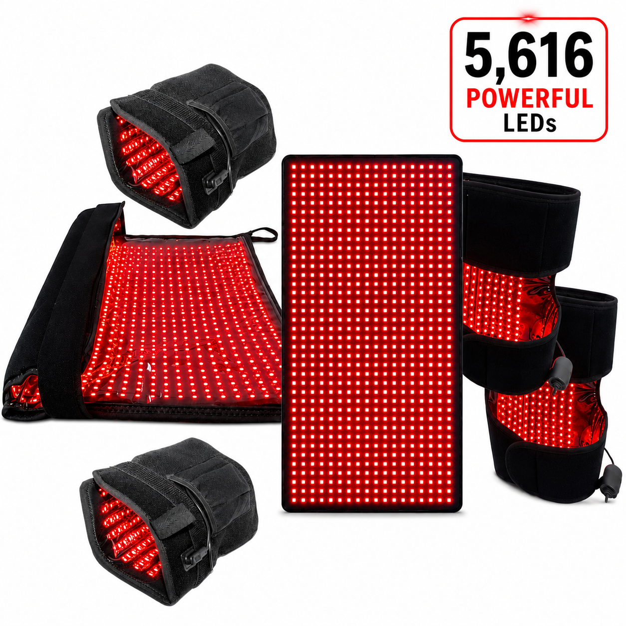 Red Light Neuropathy Support Kit – Hands, Feet, Calves & Lower Back – 5,616 LEDs