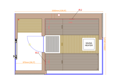 Thermasol Ombra - Lapacho Wood, 4-6 Person, Outdoor Sauna