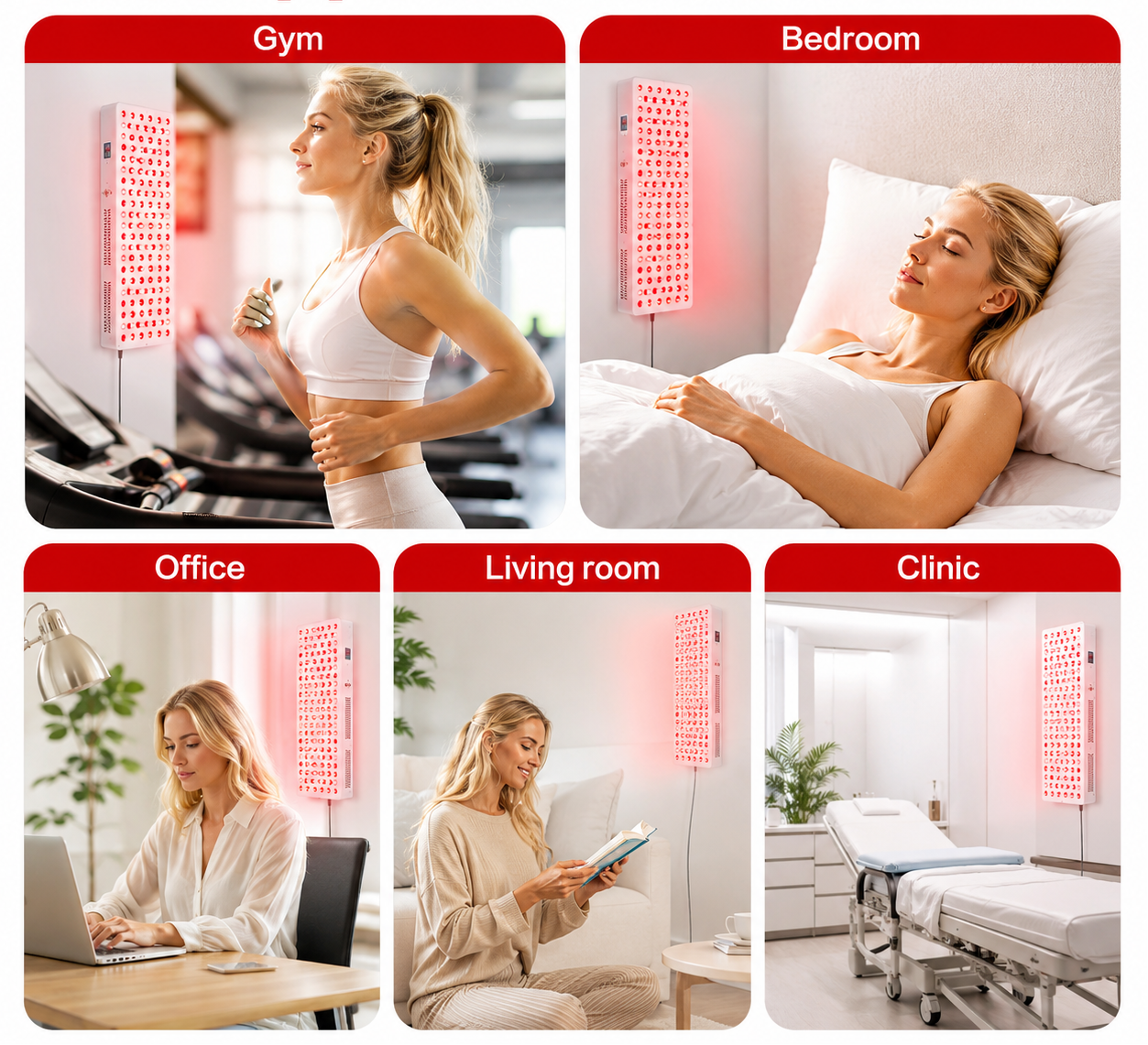 Full Body Red Light Therapy Panel – 1500W | 5 Wavelengths | 300 LEDs