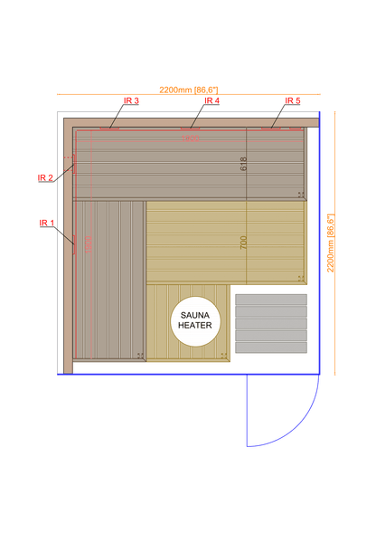 Thermasol Lumaria - Glass, 2-6 Person, Indoor Sauna