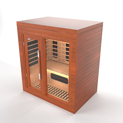 SAUNA EVOLUTION®  Indoor Full Spectrum Luxury Single-Layer Bench Cabin Sauna Luna - 2