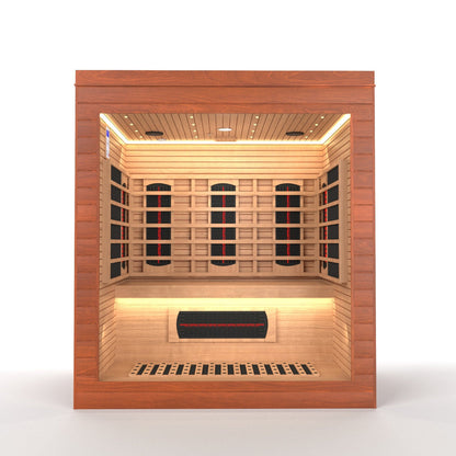 SAUNA EVOLUTION®  Indoor Full Spectrum Luxury Single-Layer Bench Cabin Sauna Luna - 2