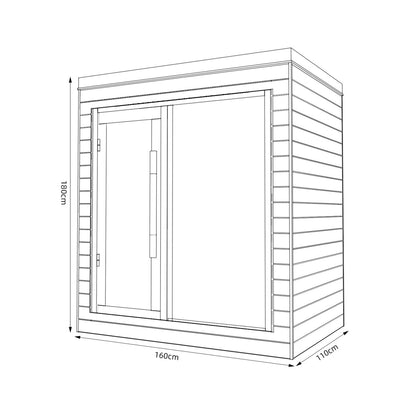SAUNA EVOLUTION®  Indoor Full Spectrum Luxury Single-Layer Bench Cabin Sauna Luna - 2
