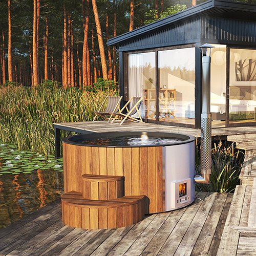 SaunaLife Model S4N Wood-Fired Hot Tub Natural