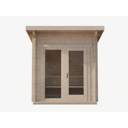 SAUNA EVOLUTION® Garden Series Outdoor Cabin Sauna Fits Up to 6 People Cabin 05