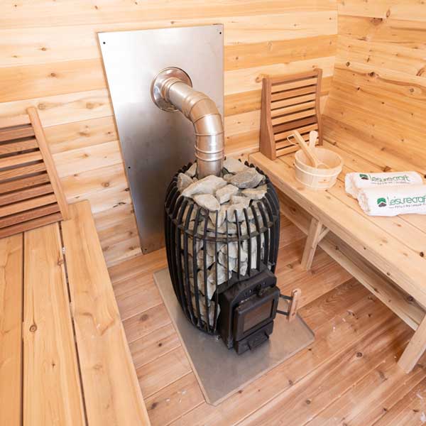 TimberGlow Sauna Heater (Chimney Setup)