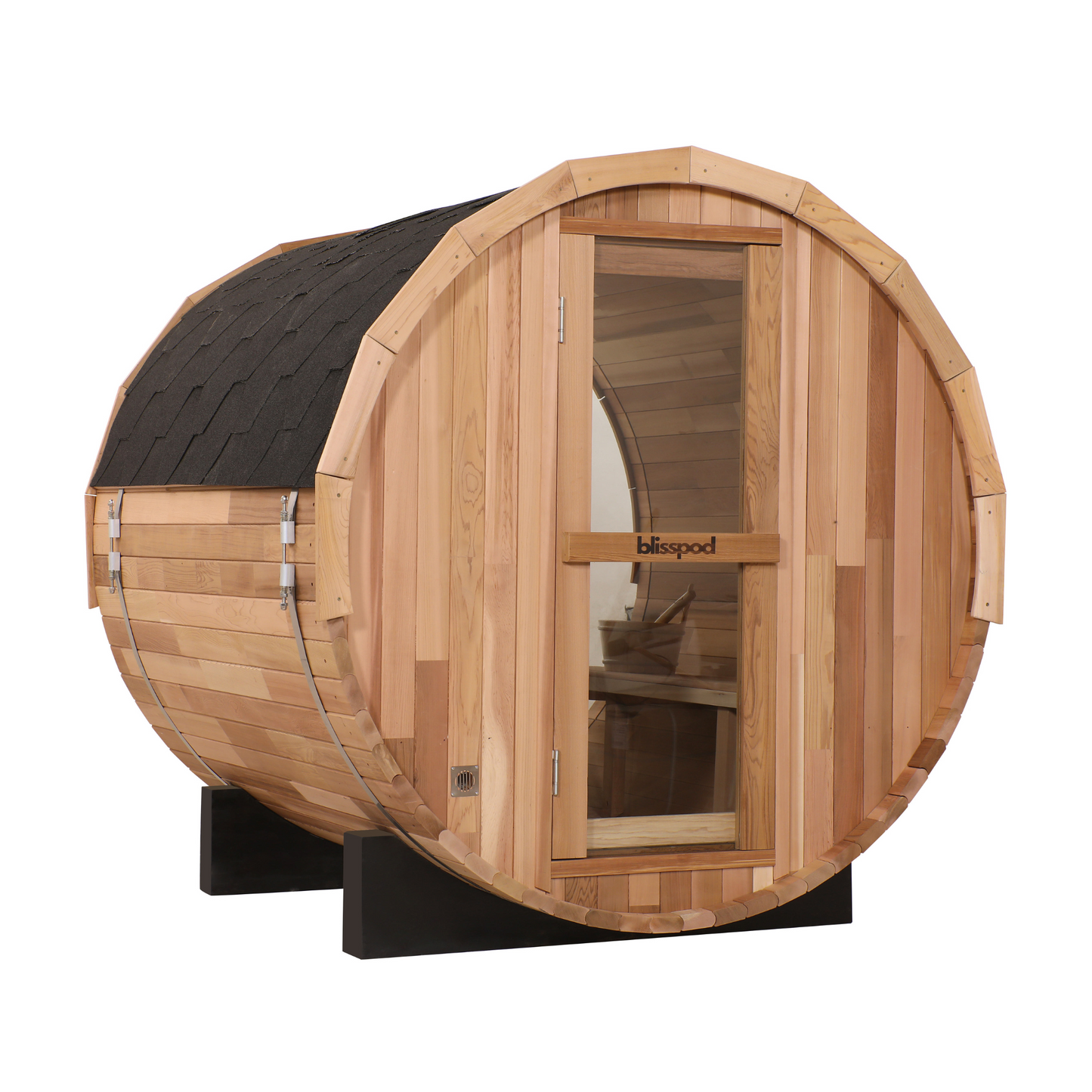 Prague Steam Barrel Sauna (Full Glass Back)