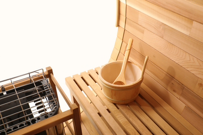 Prague Steam Barrel Sauna (Full Glass Back)