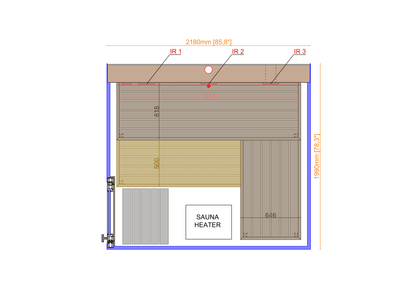 Thermasol Vue - Front Panoramic Glass, 3-4 Person, Outdoor Sauna