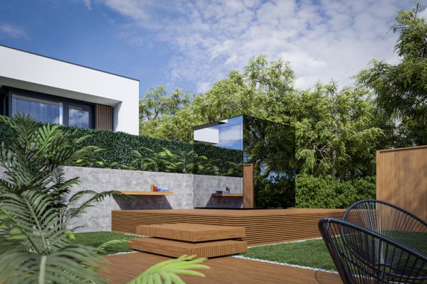 Thermasol Vue - Front Panoramic Glass, 3-4 Person, Outdoor Sauna