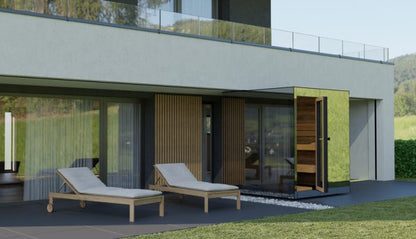 Thermasol Vue - Front Panoramic Glass, 3-4 Person, Outdoor Sauna