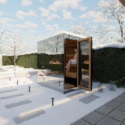 Thermasol Vue - Front Panoramic Glass, 3-4 Person, Outdoor Sauna