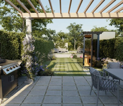 Thermasol Vue - Front Panoramic Glass, 3-4 Person, Outdoor Sauna