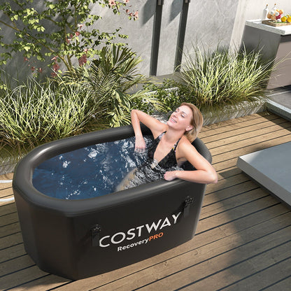 129 Gal Oval Ice Bath Tub - Black