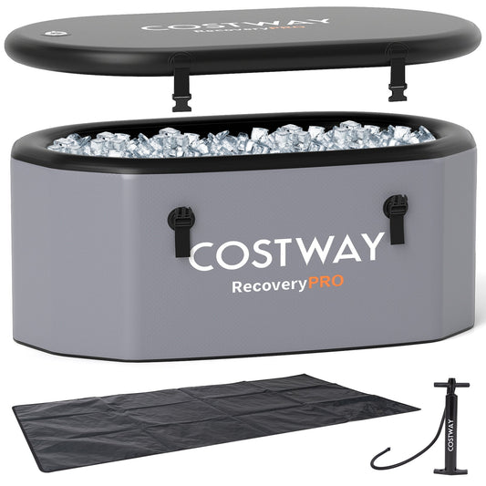 129 Gal Oval Ice Bath Tub - Gray