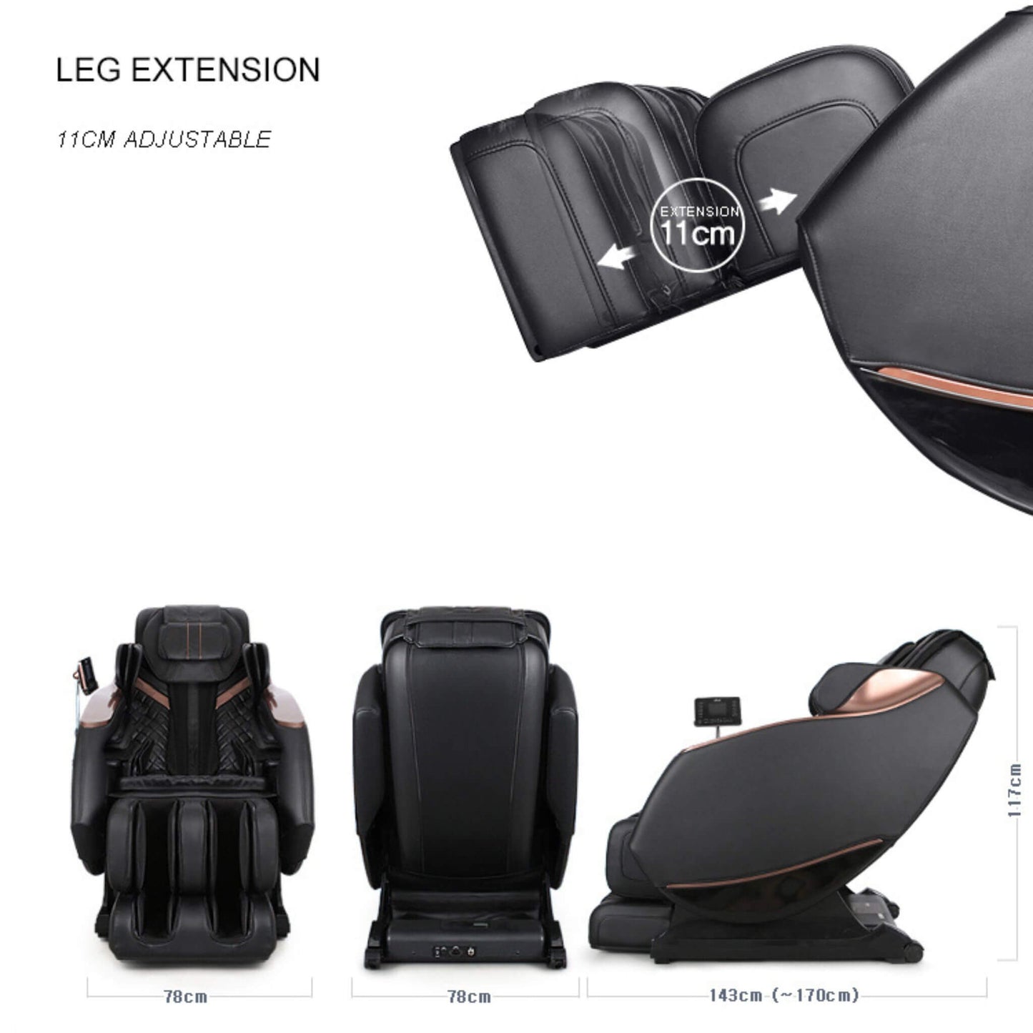 Airvana Zenith Full Body Zero Gravity Shiatsu Massage Chair With Heat And Voice Control (SAK93154)