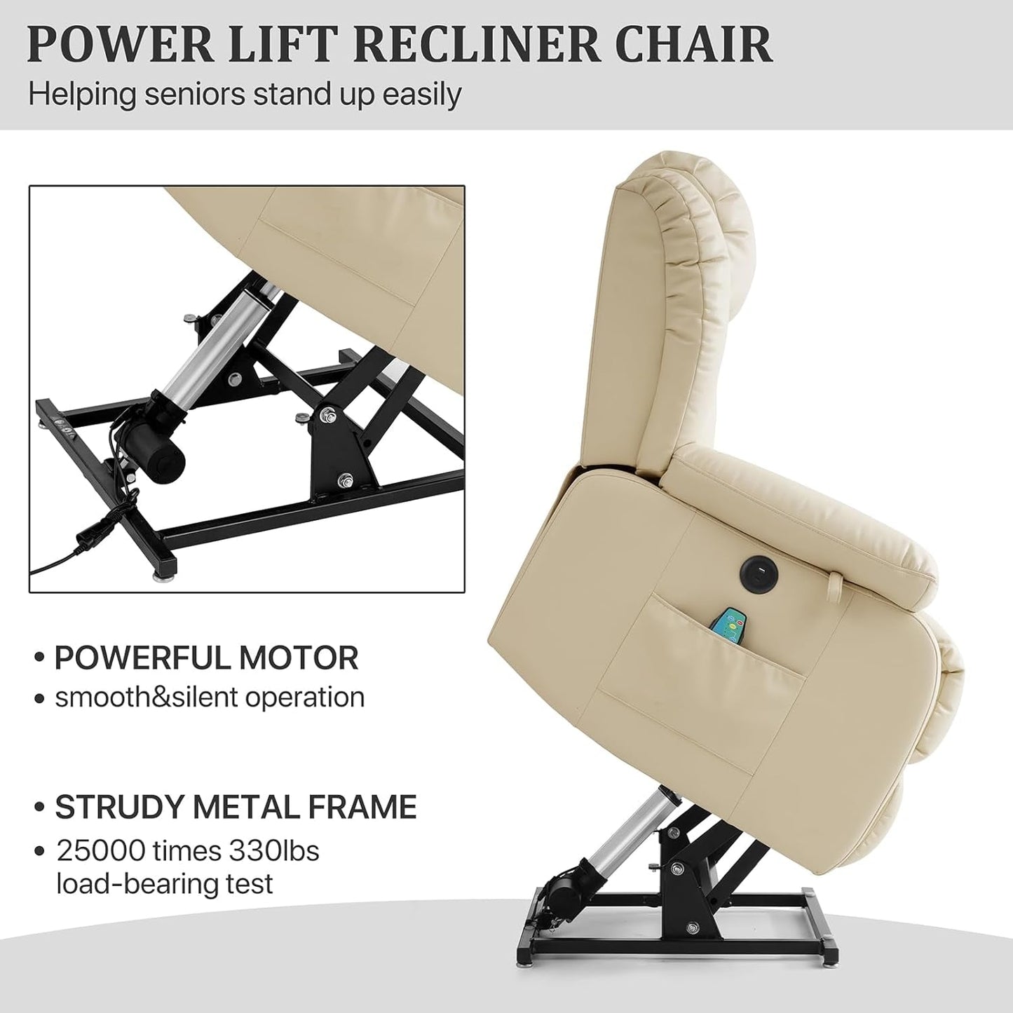 Dual Motor Large Power Lift Recliner Chair