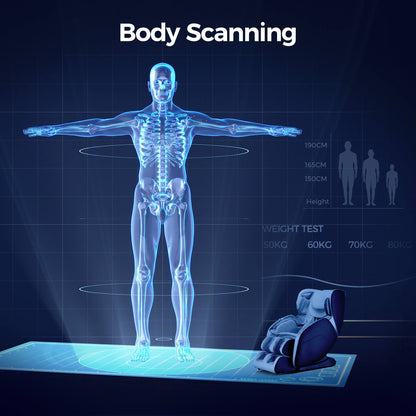 Bosscare Full Body 3D Zero Gravity Shiatsu Recline Massage Chair With Waist Heating (SAK37215)