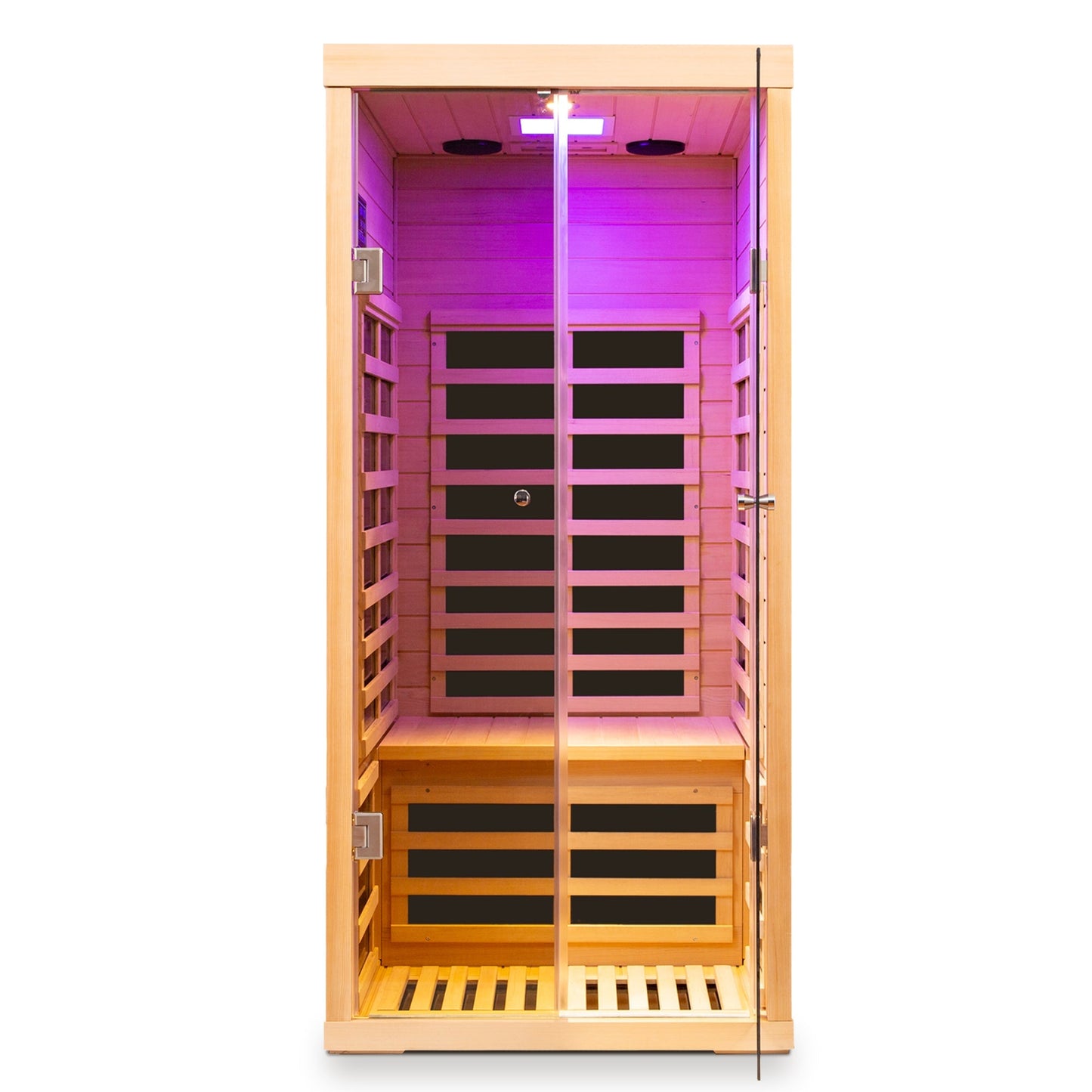 Infrared Sauna with Glass Doors for 1