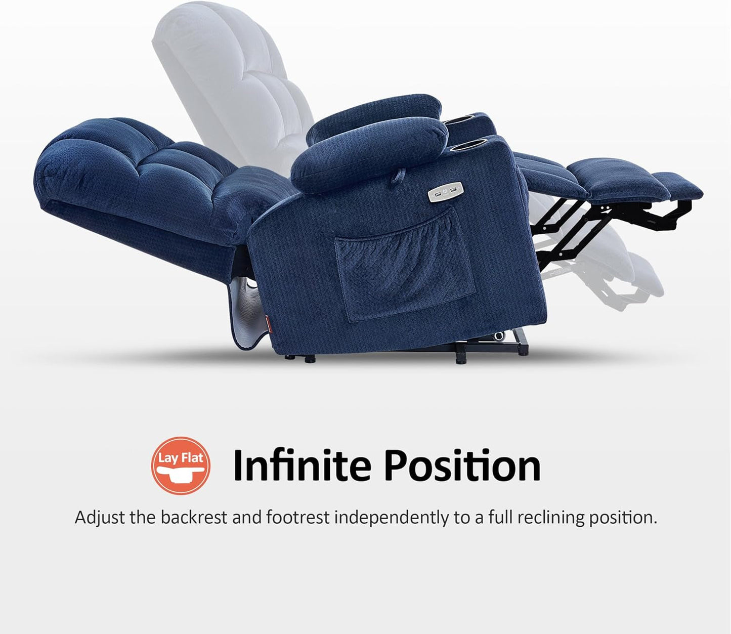Dual Motor Power Lift Recliner Chair with Massage and Heat
