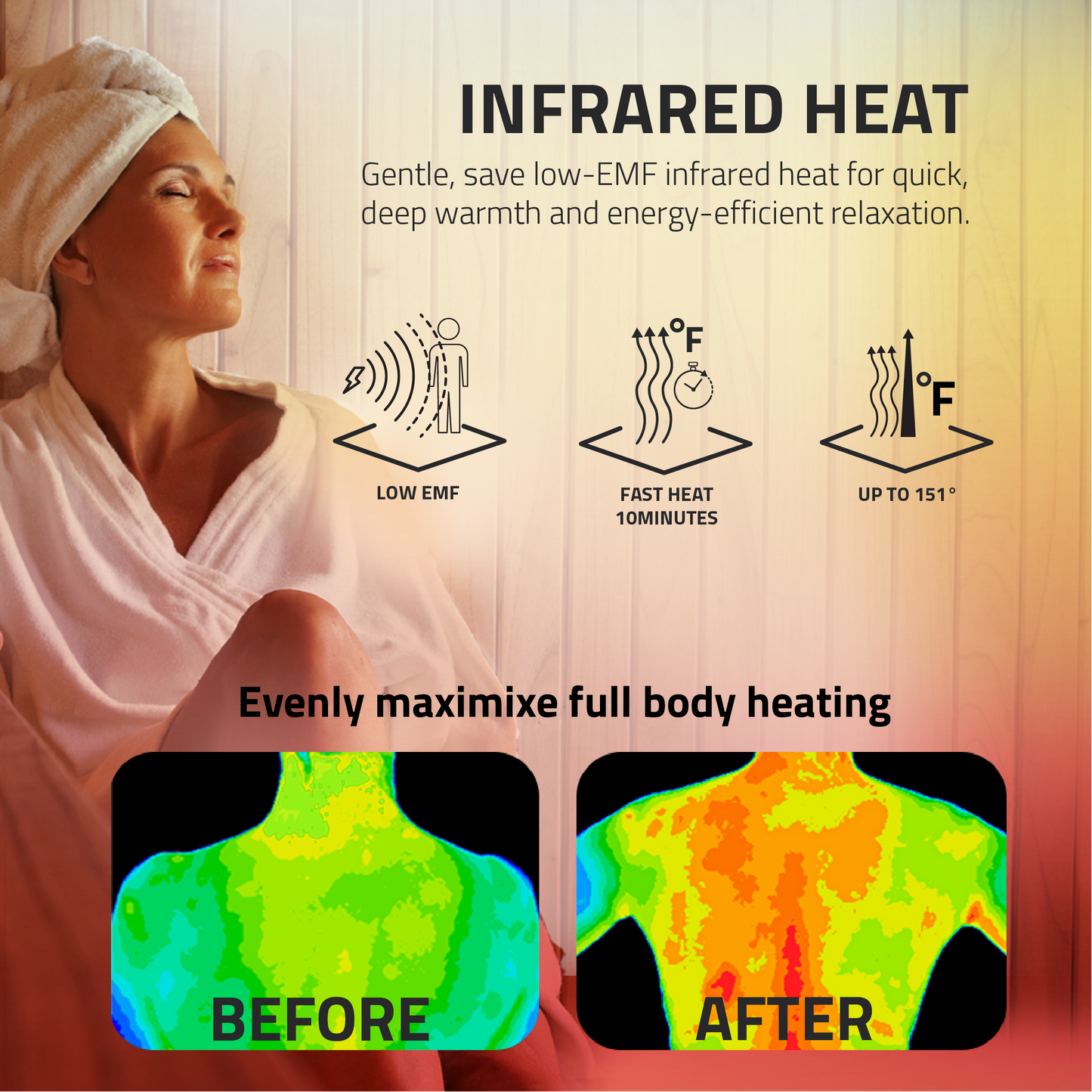 Fiji 2-Person Carbon FAR Infrared Hemlock Wooden Indoor Home Sauna Room with LED Touch Control Panel