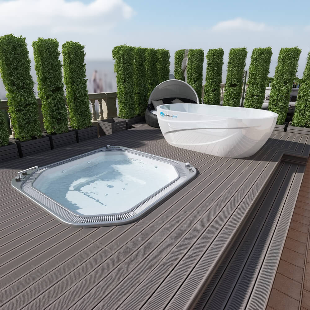 Dreampod Ice Bath With Chiller Premium Fiberglass Tank [DPIB101WPE] (SAK17942)