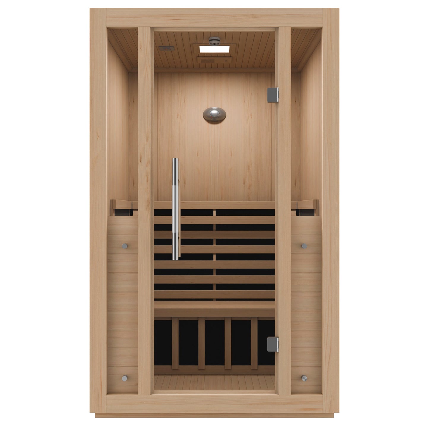 Fiji 2-Person Carbon FAR Infrared Hemlock Wooden Indoor Home Sauna Room with LED Touch Control Panel