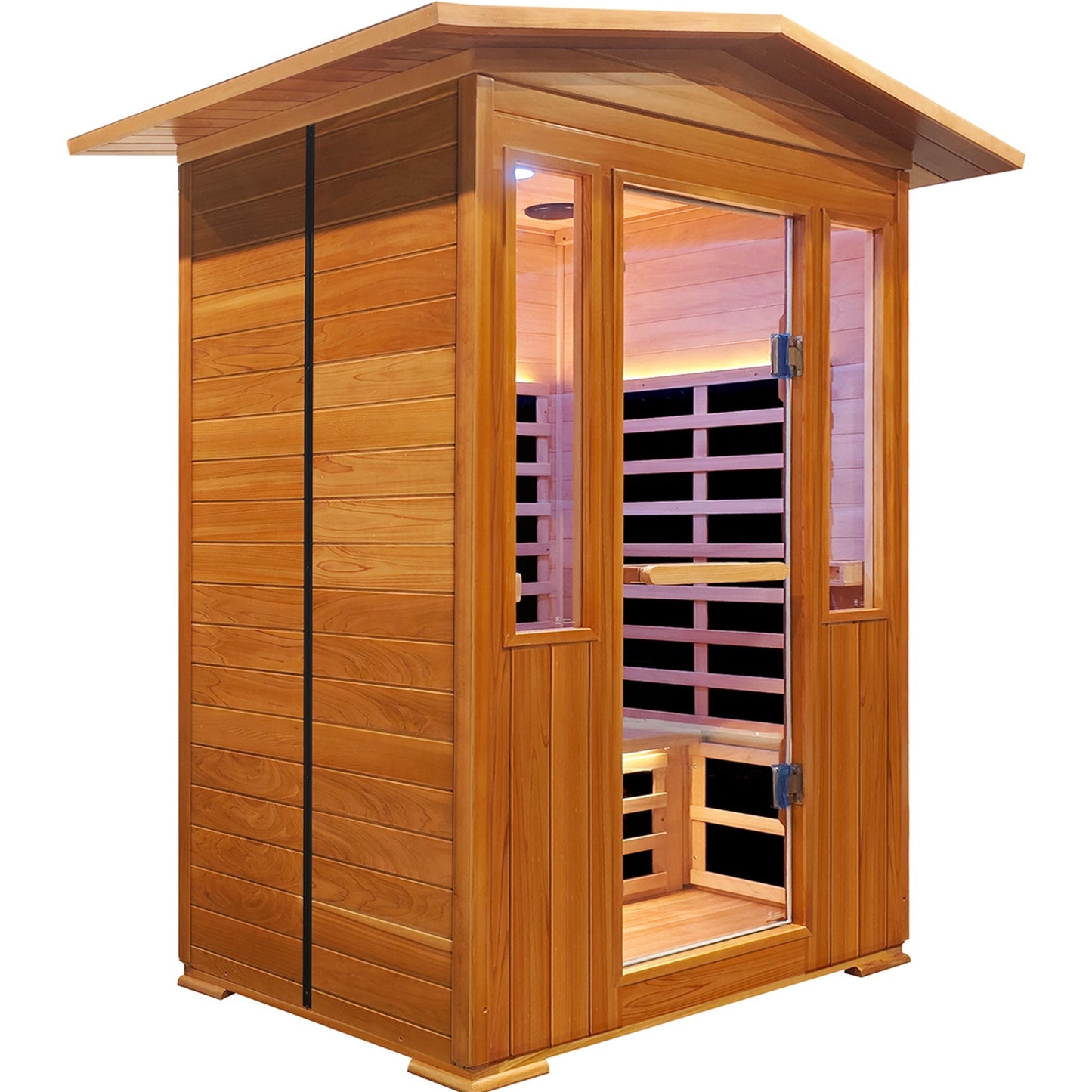 Outdoor Infrared Sauna Room for 2 (Red Cedar)
