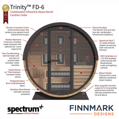 Finnmark Combination Barrel Sauna FD-6