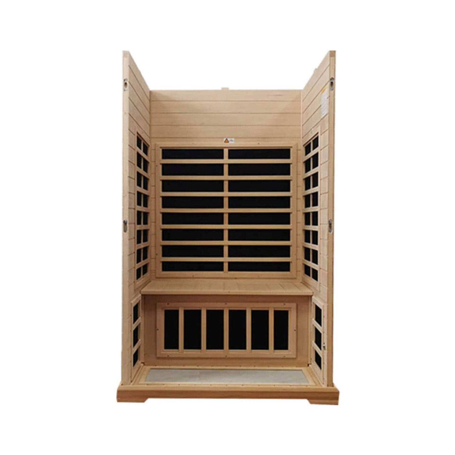 Thermora Luxury 2-Person Hemlock Wood FAR Infrared Sauna Room W/ Glass Door, 1750W (SAK81525)