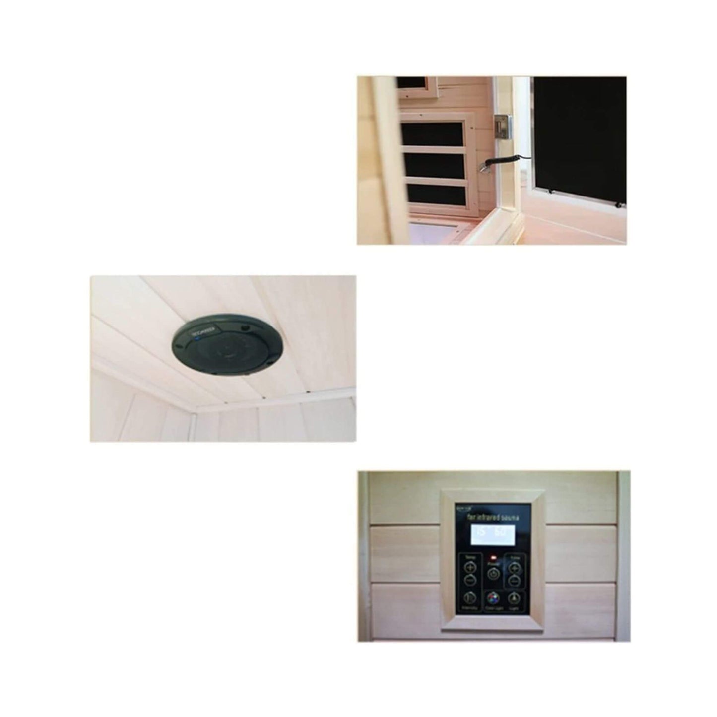 Thermora Luxury 2-Person Hemlock Wood FAR Infrared Sauna Room W/ Glass Door, 1750W (SAK81525)