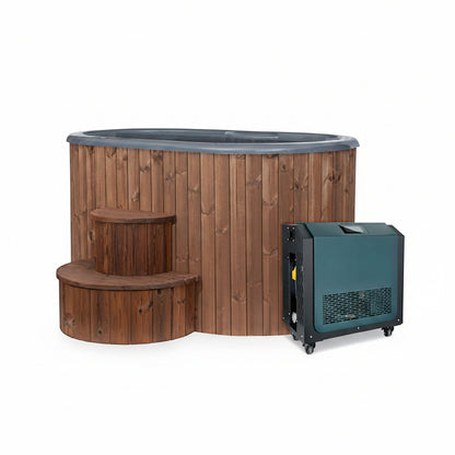 SaunaLife 2-Person Cold Plunge Tub with Water Chiller & Heater
