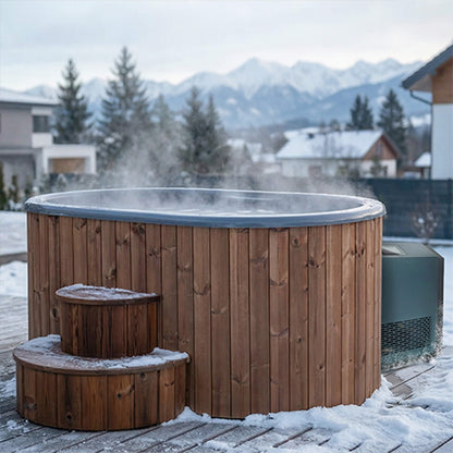 SaunaLife 2-Person Cold Plunge Tub with Water Chiller & Heater