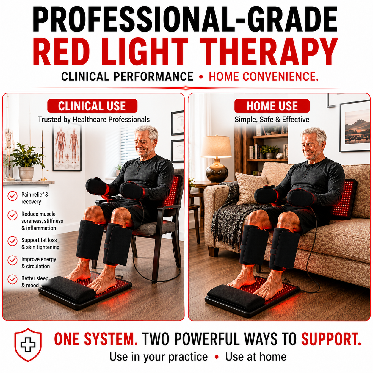 Red Light Neuropathy Support Kit – Hands, Feet, Calves & Lower Back – 5,616 LEDs