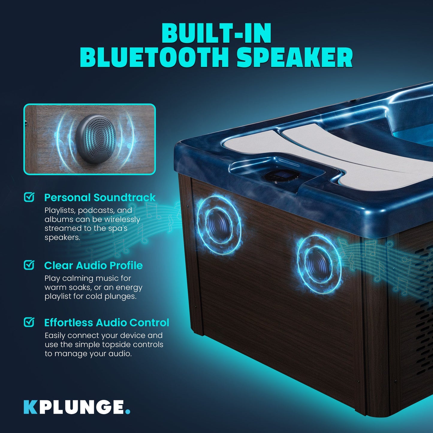 All-in-One Cold Plunge and Hot Tub with Built-in Chiller, Lights, and WiFi in Blue