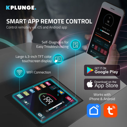 Gale Cold Plunge Chiller and Heater in Black with Cooling and Heating, WiFi App Control, and Filter