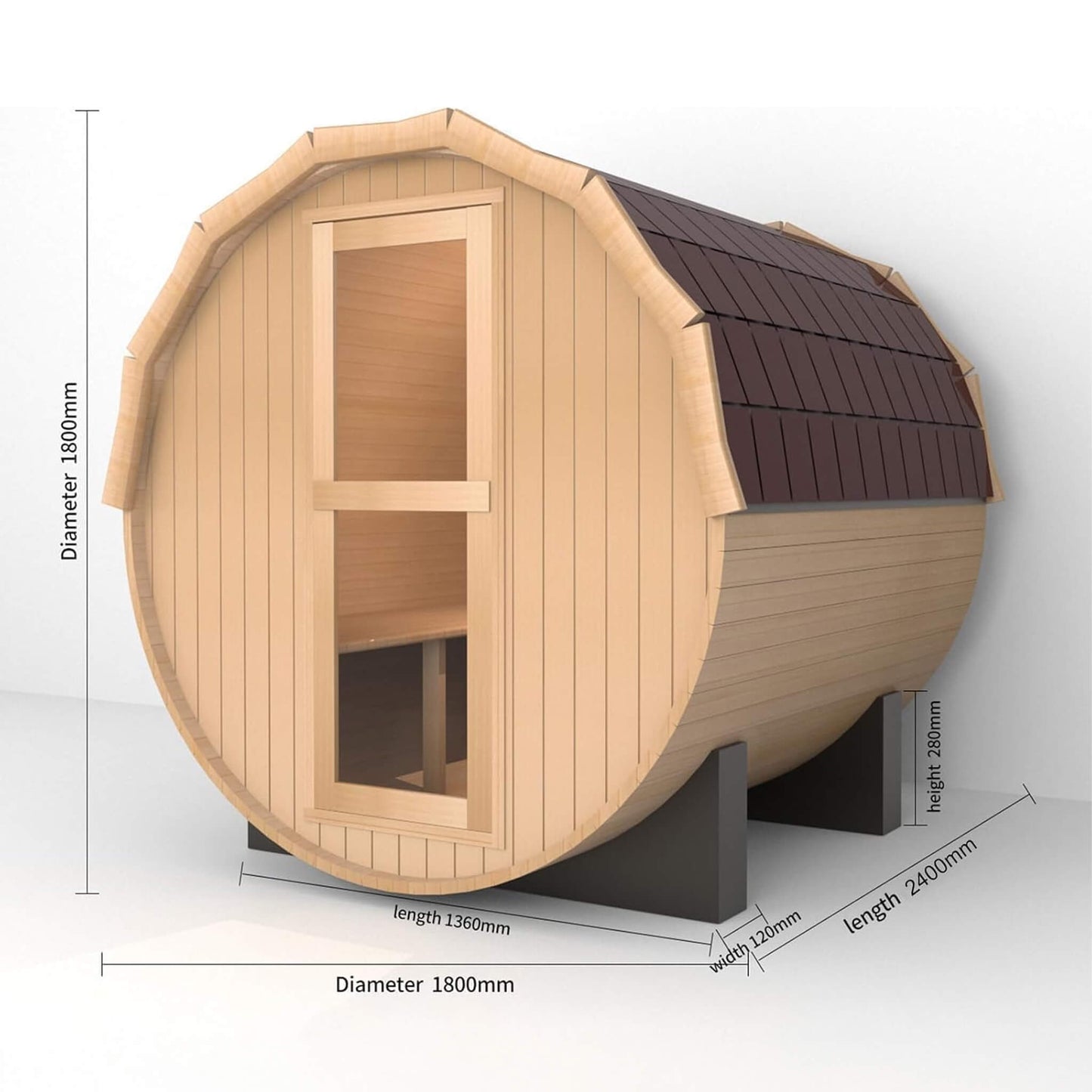 Haven Outdoor Barrel Sauna